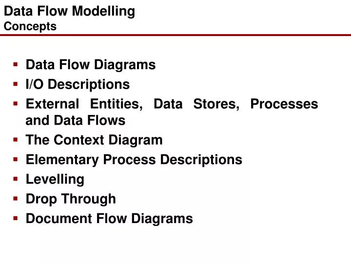 data flow modelling concepts