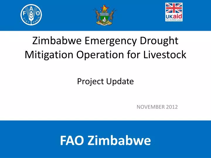 zimbabwe emergency drought mitigation operation for livestock project update
