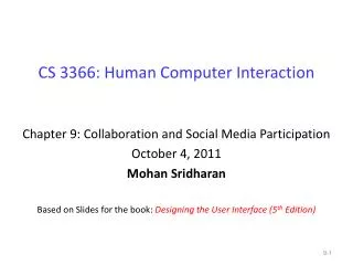 CS 3366: Human Computer Interaction