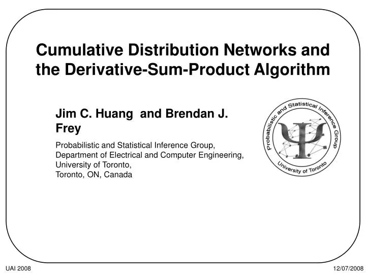 cumulative distribution networks and the derivative sum product algorithm