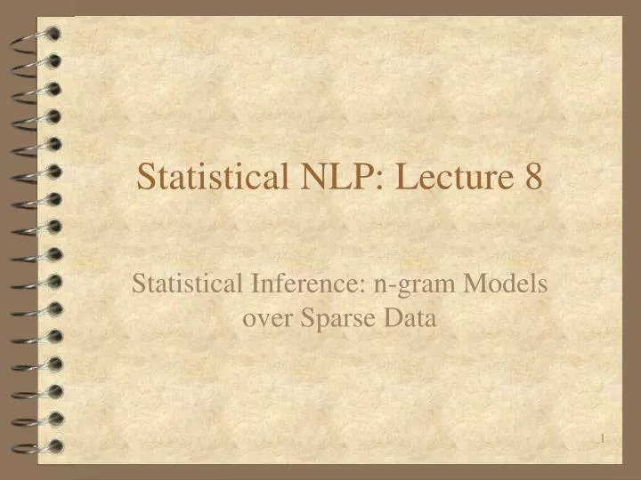 statistical nlp lecture 8