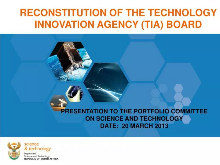 reconstitution of the technology innovation agency tia board