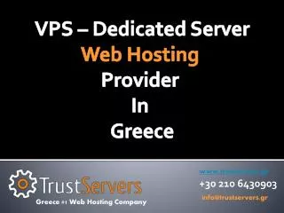 VPS – Dedicated Server Web Hosting Provider In Greece