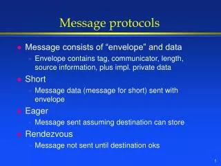 Message protocols