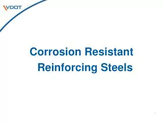 Corrosion Resistant Reinforcing Steels