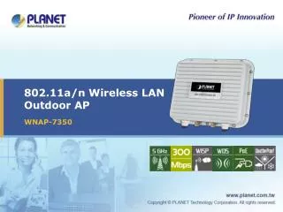 802.11a/n Wireless LAN Outdoor AP
