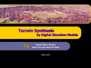 Terrain Synthesis 		by Digital Elevation Models