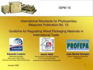 International Standards for Phytosanitary Measures Publication No. 15: