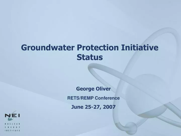 groundwater protection initiative status