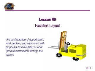 Lesson 09 Facilities Layout