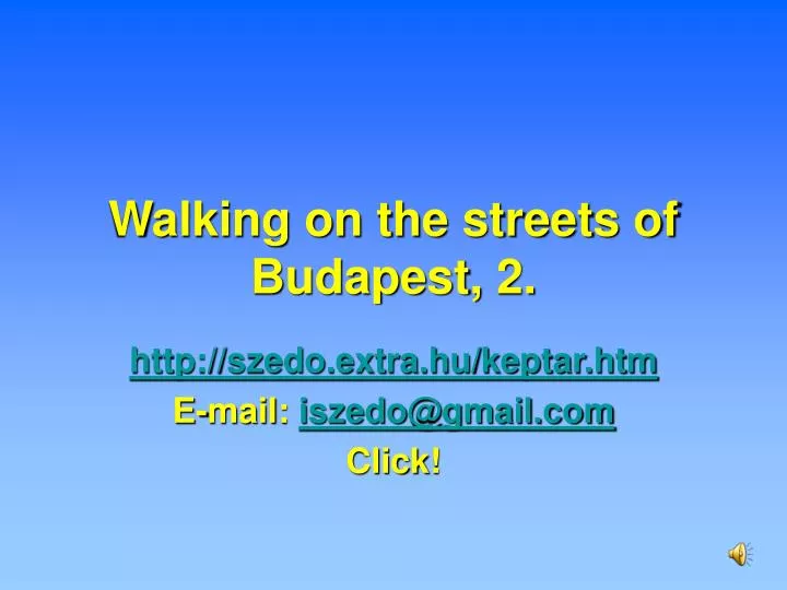 walking on the streets of budapest 2