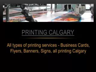 Printing Services Calgary