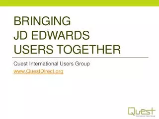 Bringing JD Edwards users together