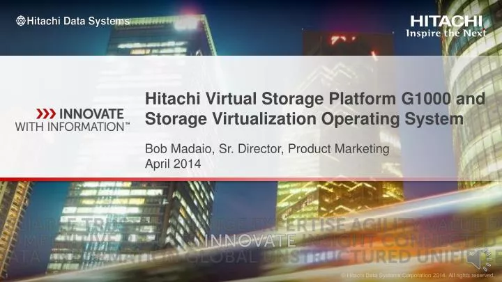 hitachi virtual storage platform g1000 and storage virtualization operating system