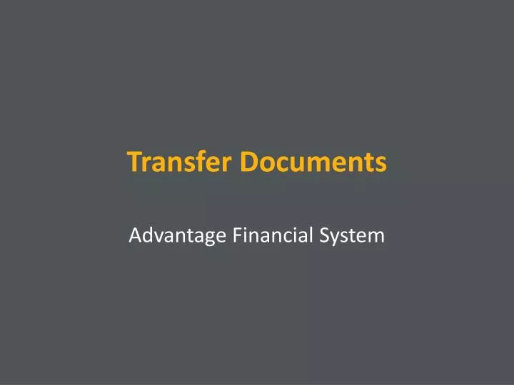transfer documents