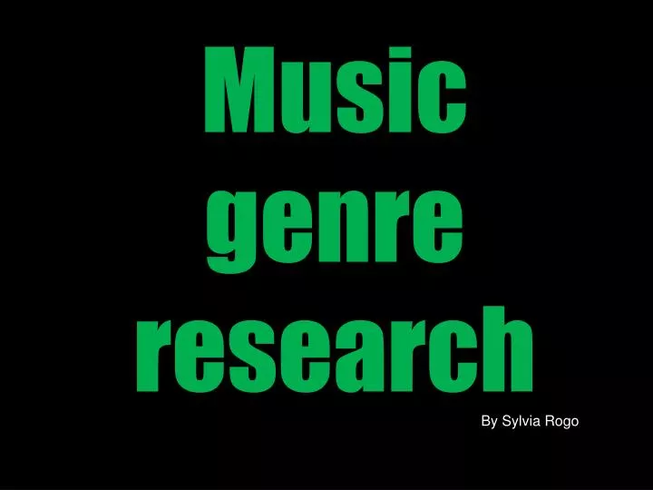 music genre research