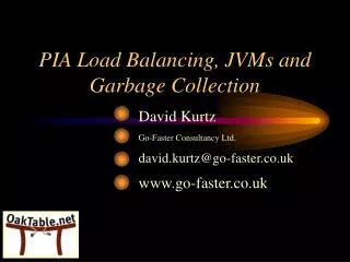 PIA Load Balancing, JVMs and Garbage Collection
