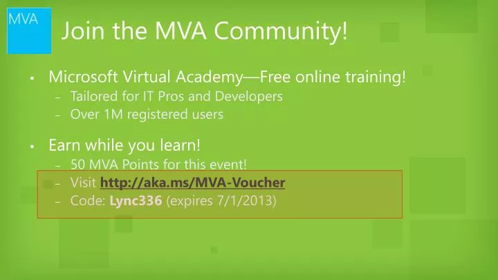 join the mva community
