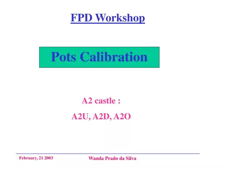 pots calibration