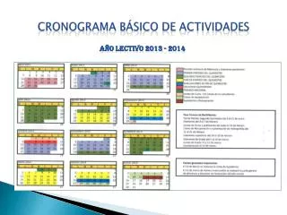 CRONOGRAMA BÁSICO DE ACTIVIDADES