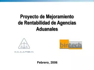 Proyecto de Mejoramiento de Rentabilidad de Agencias Aduanales