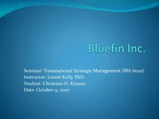 Bluefin Inc.