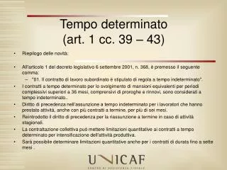 Tempo determinato (art. 1 cc. 39 – 43)