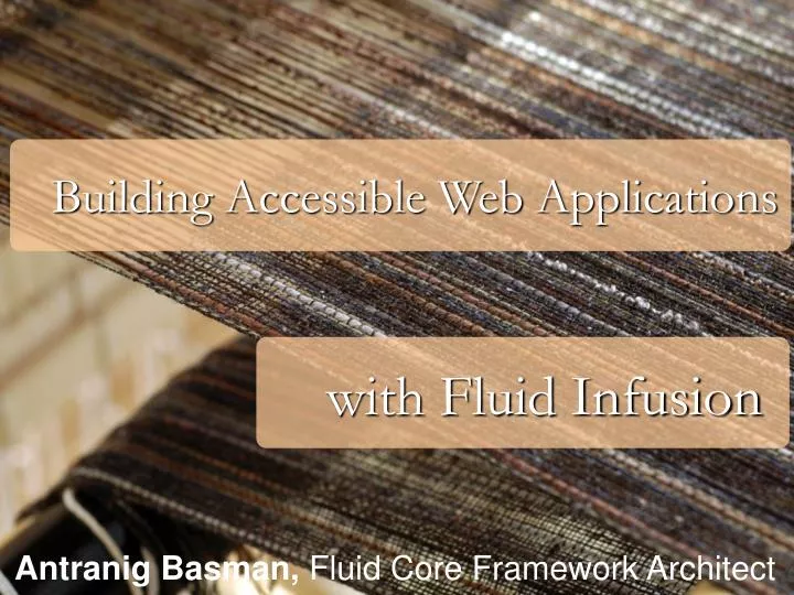 building accessible web applications