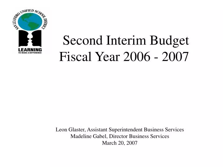 second interim budget fiscal year 2006 2007