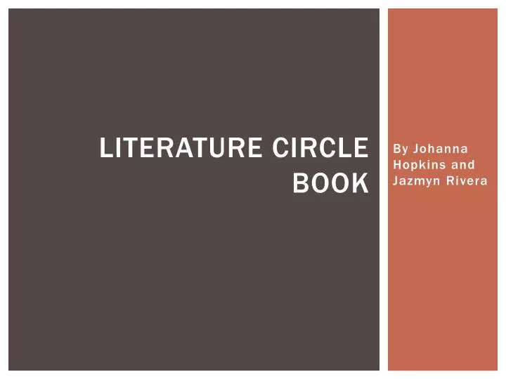 literature circle book