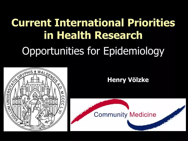 current international priorities in health research opportunities for epidemiology