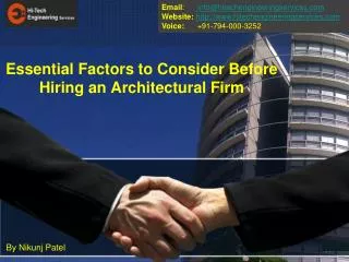 Essential Factors to Consider Before Hiring an Architectural