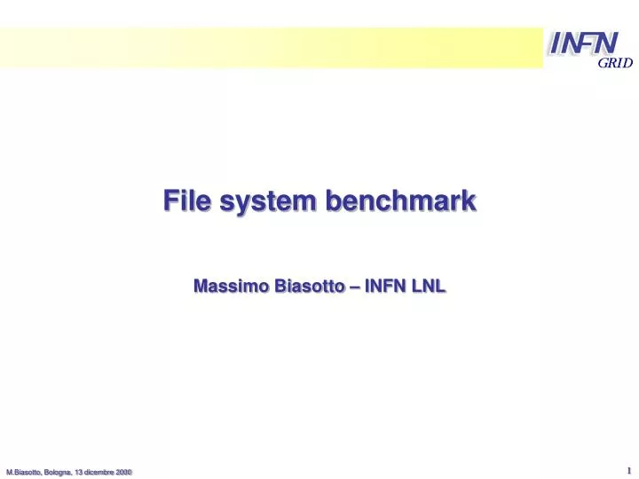 file system benchmark