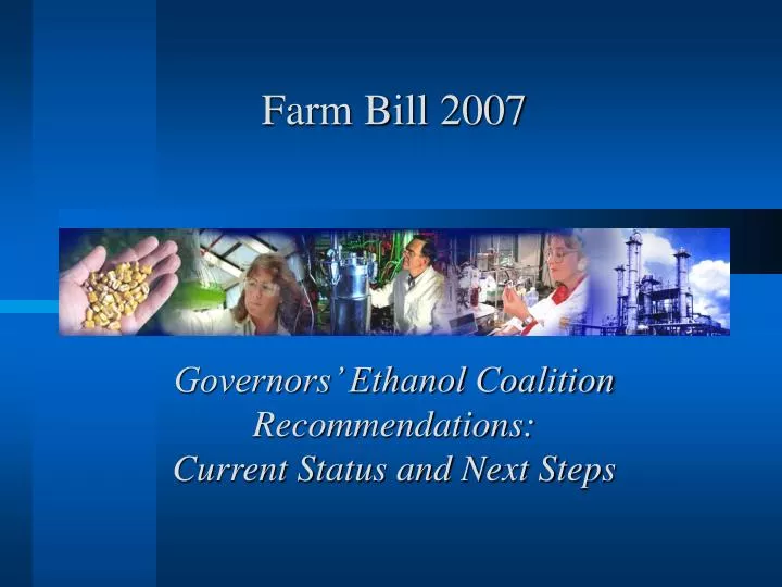 governors ethanol coalition recommendations current status and next steps
