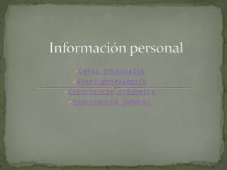 Información personal