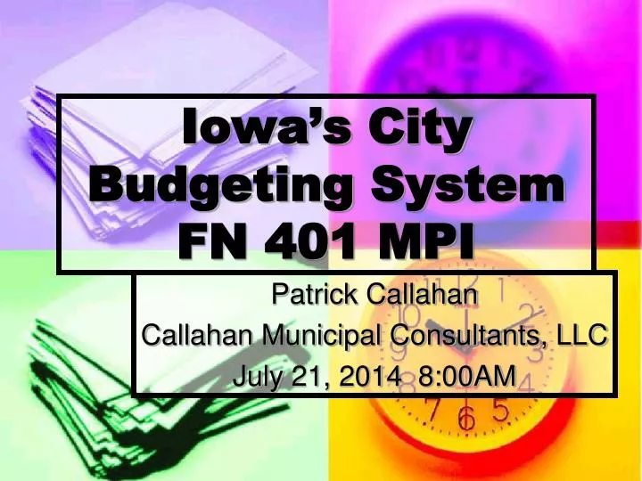 iowa s city budgeting system fn 401 mpi