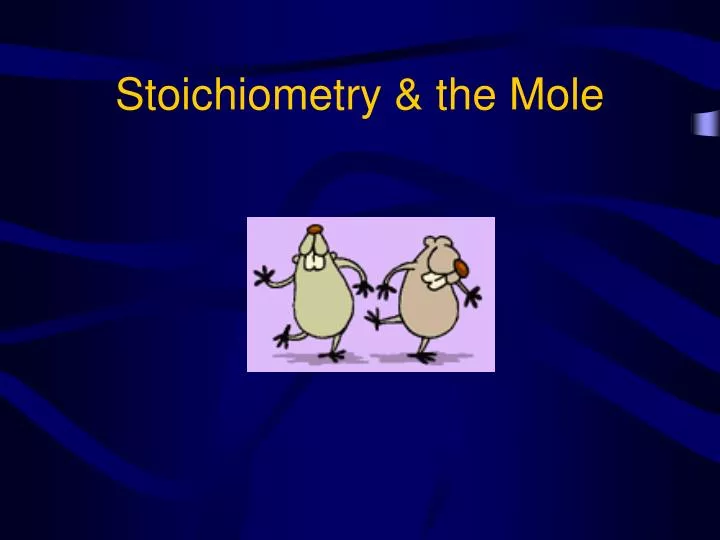 stoichiometry the mole