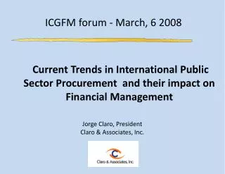 ICGFM forum - March, 6 2008