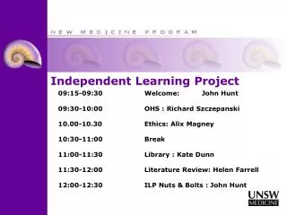 Independent Learning Project