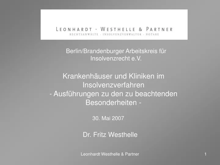 leonhardt westhelle partner