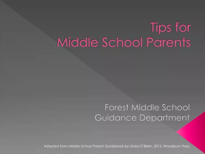 tips for middle school parents