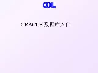 ORACLE 数据库 入门