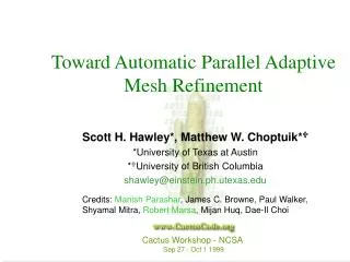 Toward Automatic Parallel Adaptive Mesh Refinement