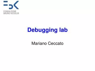 Debugging lab