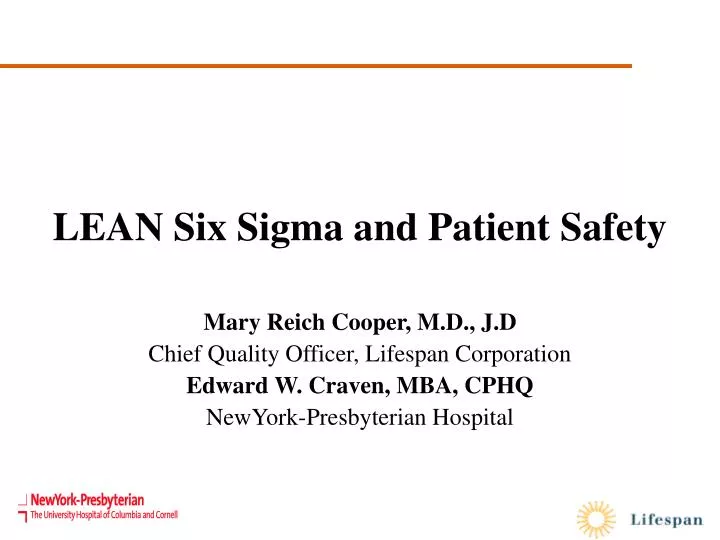 lean six sigma and patient safety