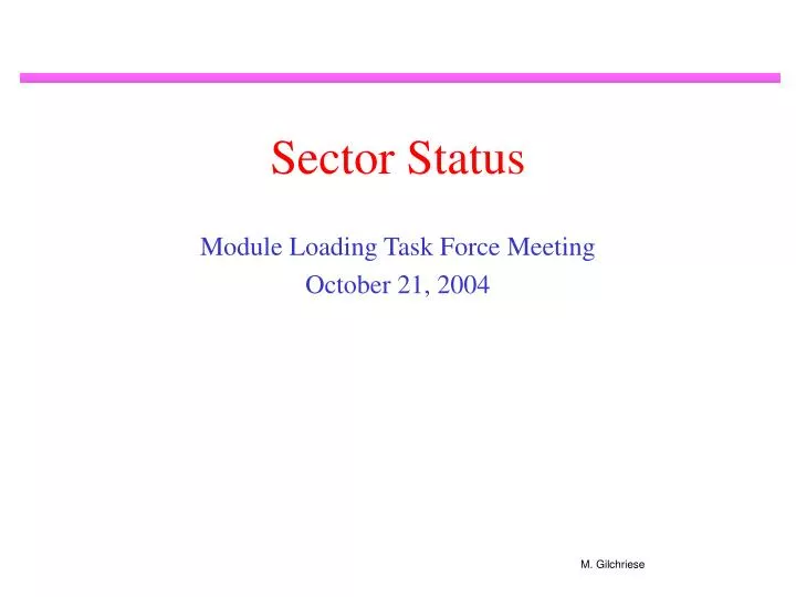 sector status
