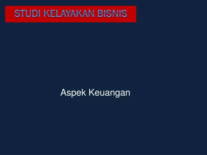 aspek keuangan