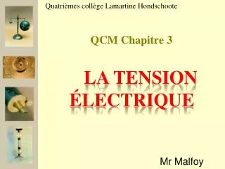 QCM Chapitre 3