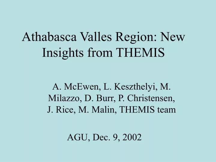 athabasca valles region new insights from themis