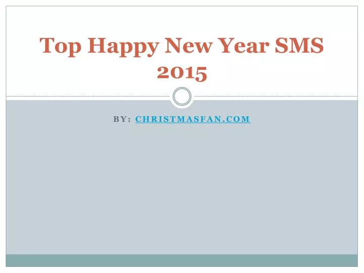 top happy new year sms 2015